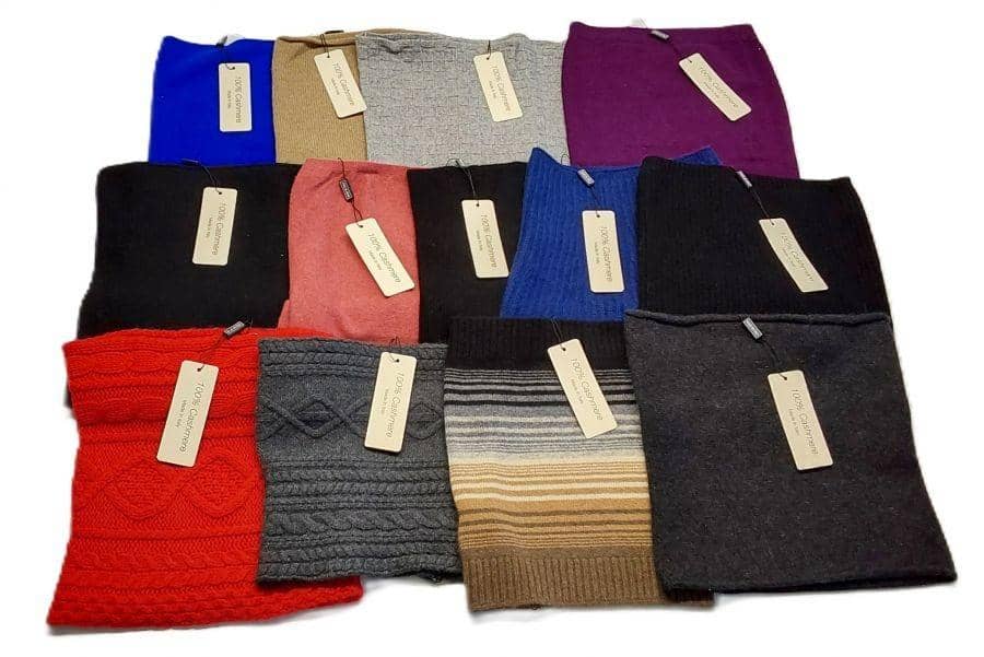 DIFFUSIONESTOCK - unisex neck warmer in stock 100% cashmere made in Italy 