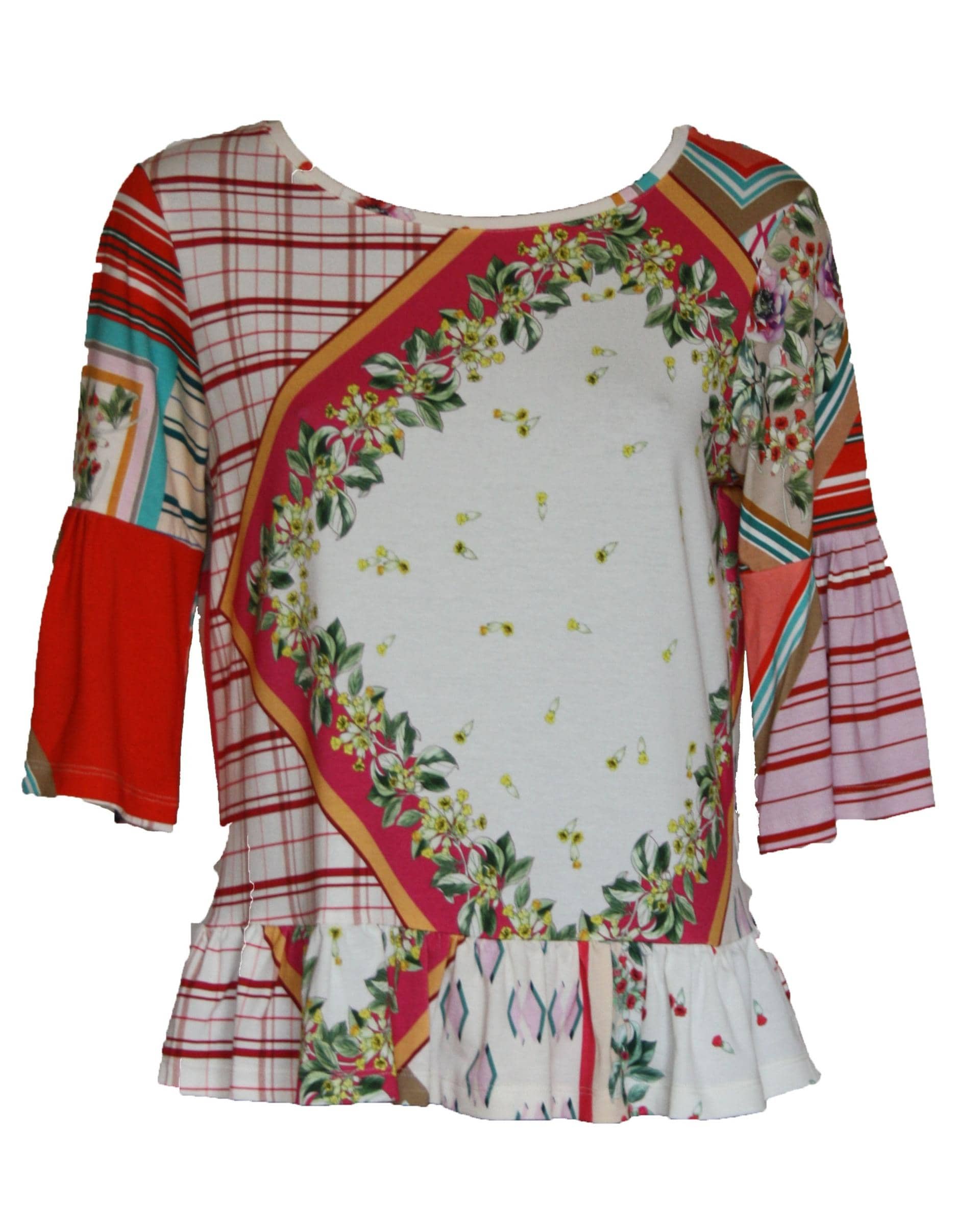 ANNA RE - IANTE - 3/4 SLEEVE PRINTED T-SHIRT 