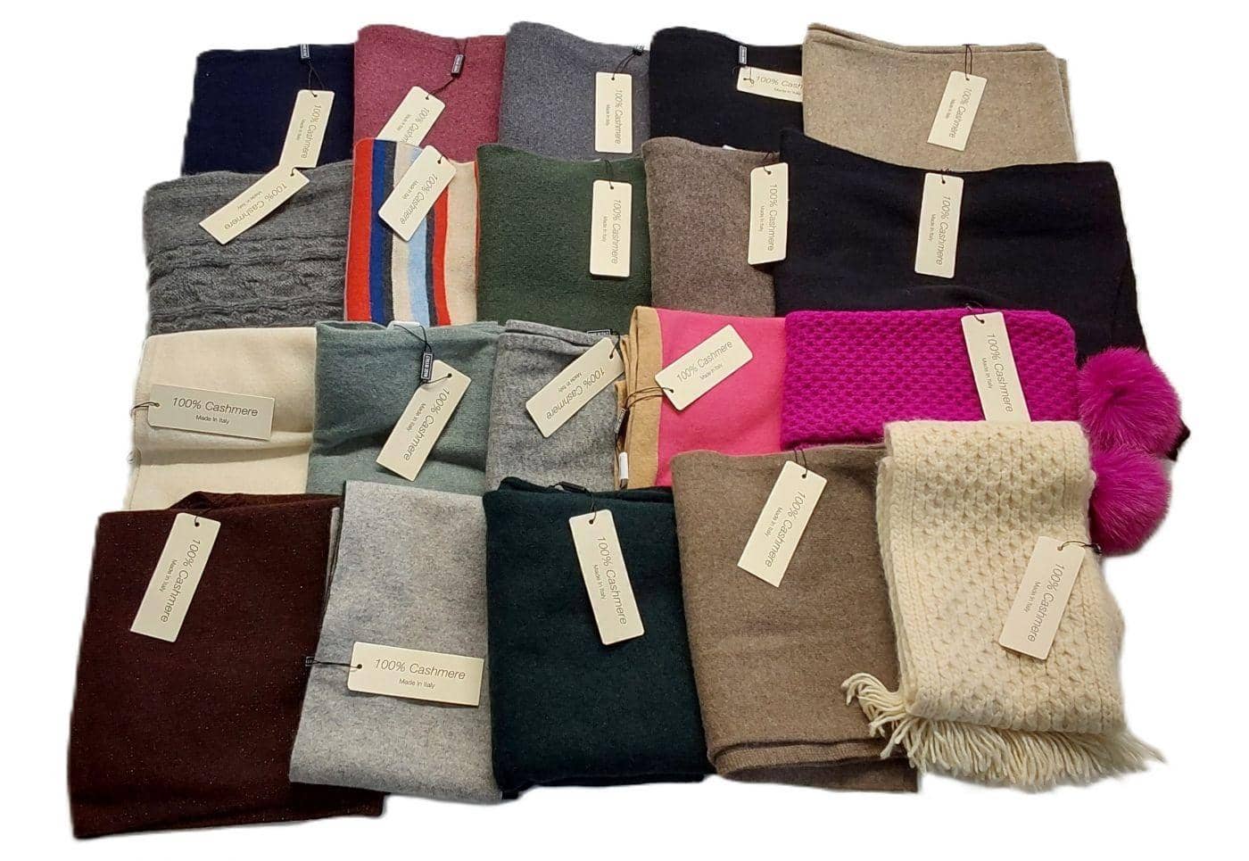 DIFFUSIONESTOCK - scarfs in stock lots of 20 assorted pieces 