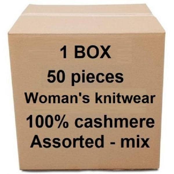 DIFFUSIONESTOCK - stock women's knitwear 100% cashmere box of 50 pieces 